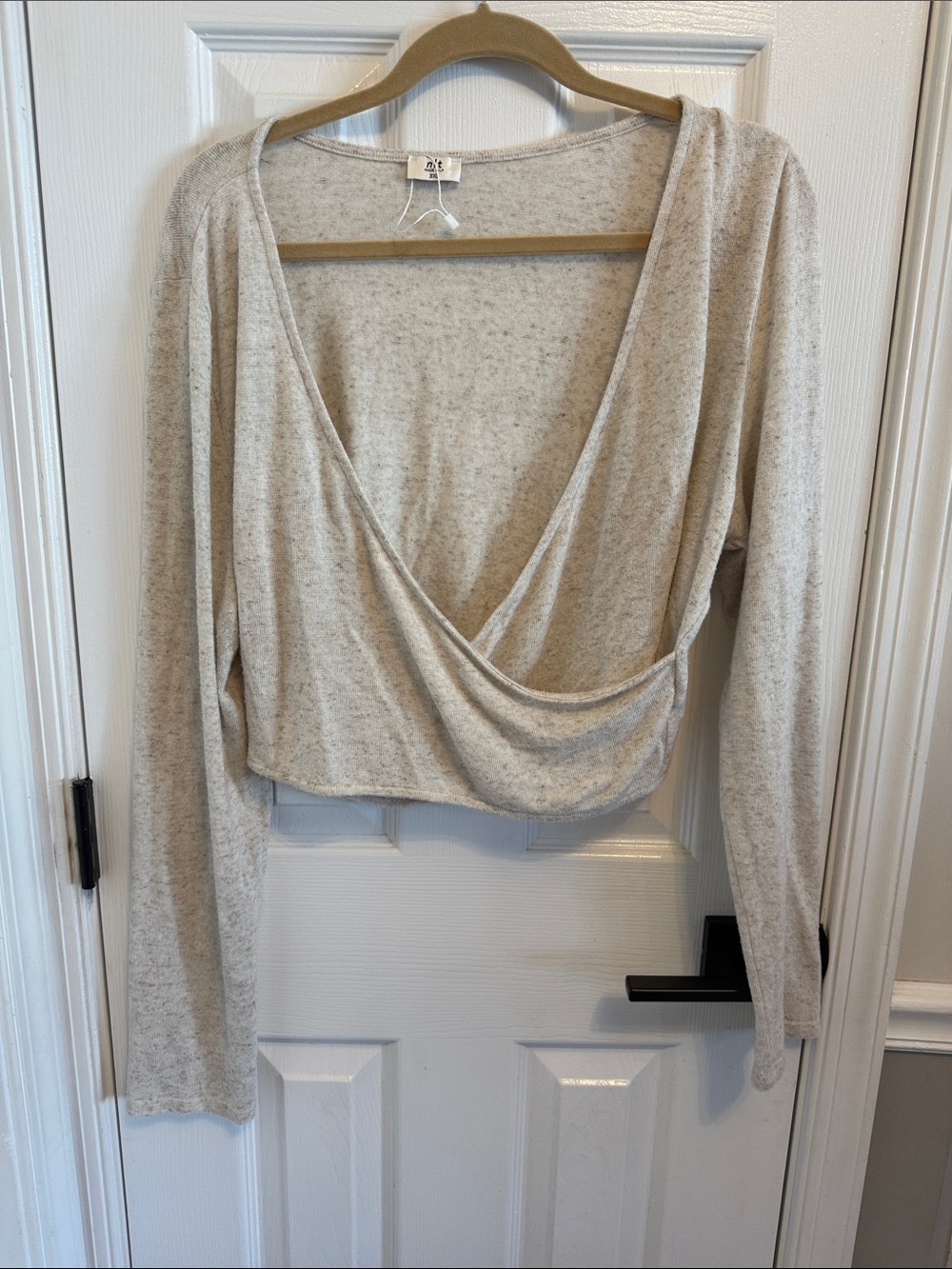 nlt Speckled Vanilla Faux Wrap Ballet Sweater Sz 3X NWOT